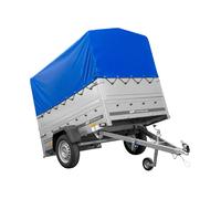 Ungebremster Kipp Anhänger 200x125 mit zusätzlichen Bordwänden und Hochplane 80