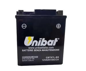 UNIBAT Batterie Mit Flüssigkeit 12V 6Ah Für Derbi Atlantis 100 114x71x131