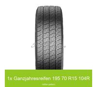 Uniroyal AllSeasonMax 3PMSF 195/70 R15 104R Allwetterreifen | 20435