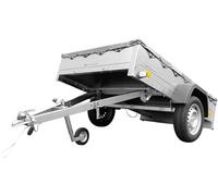 Anhänger für Pkws Garden Trailer 201 KIPP 200x125 cm 750 kg [mit Flachplane, Stützrad und Flachplaneträger]