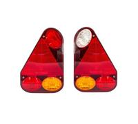 UNITRAILER ASPOECK Rueckleuchten Set EARPOINT III links und rechts 6 Funktionen 12 V Gluehbirne 146 x 219 mm 5 Pin Bajonett IP54 E4 ADR fuer Anhaenger Lkw und Landmaschinen Rueckfahrlicht
