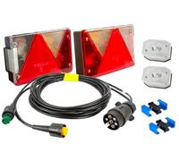 UNITRAILER ASPÖCK und MANTES Anhänger Beleuchtungsset Multipoint IV Rückleuchten Flexipoint I Begrenzungsleuchten 7 poliger Stecker 4,5 m Kabelbaum Schnellverbinder 12 V für Anhänger Bajonett