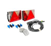 UNITRAILER ASPÖCK und MANTES Anhänger Beleuchtungsset Multipoint IV Rückleuchten Flexipoint I Begrenzungsleuchten 7 poliger Stecker 7 m Kabelbaum Schnellverbinder 12 V für Anhänger Bajonett