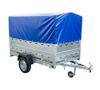 UNITRAILER Einachsanhänger auf Federn 230x125 Garden 230/R Kipp mit BIS-Seiten, H-800-Rahmen und Blauer Plane