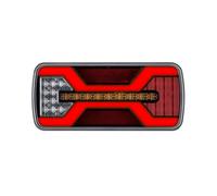 UNITRAILER KAMAR LED Rueckleuchte X-SPIDER L2425 universal links oder rechts 5 Funktionen 10 bis 30 V IP67 Lastwiderstand 220 x 100 mm mit 0,24 m Kabel E9 fuer Anhaenger Lkw Abschleppwagen
