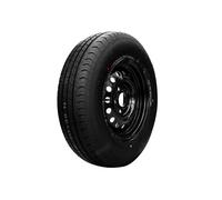 Verstärktes Rad für Anhänger 185/80 R14C 104/102N mit schwarzer UNITRAILER Stahlfelge 5,5Jx14 H2 5x112 ET30 - 14 Zoll Komplettrad bis 900 kg für Anhaenger und Wohnwagen