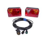 UNITRAILER Mantes PKW Anhänger Beleuchtung Set - DPT 35 Rückleuchten mit 7-Pol. Kabelbaum 4 M & Anhänger Stecker - Ideal für sicheres Fahren mit Traktor und PKW Anhänger
