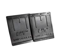 UNITRAILER Schmutzfänger Set für Pkw-Anhänger, 220 x 243 mm, 2 Stück. Breite Spritzlappen aus wetterbeständigem Gummi, Bester Schmutzschutz für LKW und schwere Landmaschinen.