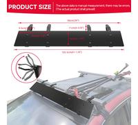 Universal 38"/42" Windverkleidung Autodachträger Windabweiser Dachträger-Schwarz