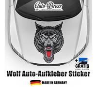⭐Universal Auto-Aufkleber, Folie, Design-Folierung 90x64cm - Motiv: Wolf Kopf⭐