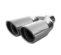 Universal Doppel Auspuffblende Auspuff Schalldampf Endrohr Endrohrblenden Blende Sport Sportauspuff Edelstahl Poliert Chrom bis 55mm