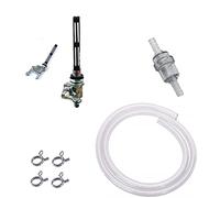 UNIVERSAL KRAFTSTOFFHAHN M10x1 + BENZINSCHLAUCH + BENZINFILTER + SCHLAUCHKLEMME MOPED MOTORRAD HERCULES KREIDLER ZÜNDAPP PGT 103 MOTOBECANE MBK 41 51 BENZINHAHN BENZIN MOFA MOKICK