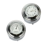 Universal Motorraduhr 7/8" Motorrad Lenkeruhr Thermometer Uhren Lenker Uhr Kit