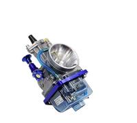 Universal PWK Motorrad Vergaser 24 26 28 30 32 34 mm for Keihin Koso OKO YZ85 Power Jet 2T 4T Blau Transparente Abdeckung Schüssel(LG-PWK-C26)