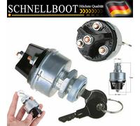 Universal Zündschloss 2 Schlüssel 4 Kontakte Auto Bus LKW Boot Traktor Oldtimer_