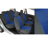 ERJOT Komplett Set Stripes Blau Universal Autositzbezüge Sitzbezüge Schonbezüge mit Airbag System (Blau)