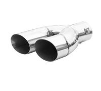 Universell Auspuffblende Doppelrohr Endrohr Edelstahl Auto Endrohrblenden Auspuffendrohr Tuning Schalldampf Blende Sport Rund Chrom