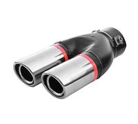 Universell Auspuffblende Doppelrohr Endrohr Edelstahl Auto Endrohrblenden Auspuffendrohr Tuning Schalldampf Blende Sport Rund Chrom