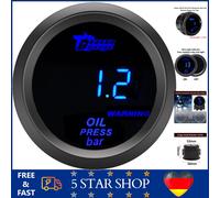 Universelle 52mm Auto Öldruckanzeige Digital Messgerät Blau LED Fahrzeug