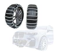 Universelle Schneeketten für LKWs, SUVs und PKWs, aus legiertem Stahl, rutschfeste Reifenketten für Extreme Winterbedingungen, Silber, 235/60R18
