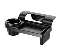 Universeller Autotür-Getränkehalter, hängende Fensterablage mit Telefonhalter und Ladeanschluss, rutschfestes, geräuschloses Getränk für Fahrzeuge (schwarz)