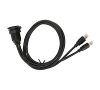 Unterputz-USB-Verlängerungskabel für Auto, Boot und Motorrad, langlebig und zuverlässig, Dual-USB-2.0-Verlängerung mit LED-Leuchte und