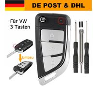 Upgrade 3 Tasten Klapp Schlüssel Gehäuse Für VW Skoda Seat Golf Passat Jetta T5