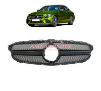 Upgrade Design Kühlergrill / Sportgrill passend für Mercedes Benz C-Klasse W205 / S205 / A205 / C205 Facelift 18-21 Matt schwarz / Hochglanz schwarz