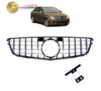 Upgrade Design Kühlergrill / Sportgrill passend für Mercedes C-Klasse (W204) / C-Klasse (S204) / C-Klasse (C204) 07-15 Hochglanz schwarz / chrom