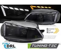 Upgrade Design Tagfahrlicht Scheinwerfer Set für VW Golf 7.5 (Facelift) 17-19 schwarz mit dyn. Blinker