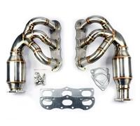 UPGRADE FÄCHERKRÜMMER AUS EDELSTAHL MIT LEER-KAT PORSCHE 911 991 3,4 3,8 SAUGER