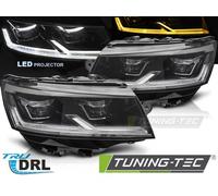 Upgrade Voll LED Tagfahrlicht Scheinwerfer Set für VW T6.1 20-24 schwarz mit dynamischen LED Blinker