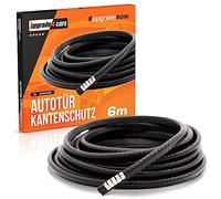 Upgrade4cars Autotür Kantenschutz Schwarz 6 Meter | Universal Auto Türkantenschutz U Form aus Gummi & Metall | Kfz Garagen Wandschutz | Kederband Türschutz für Bleche