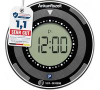 Upgrade4cars Elektronische Parkscheibe Solar mit Deutscher Zulassung vom Kraftfahrt-Bundesamt | Parkuhr elektrisch mit Batterie | Automatisch & Digital