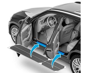 uProtect Auto Einstiegsleisten Schutz für Skoda Elroq I 2025-2026 - Schutzfolie Autotür Zubehör Zierleisten Lackschutzfolie Carbon Schwarz