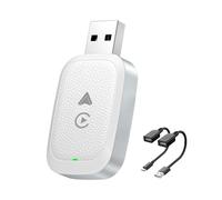 UQAHGRCHR 2 in 1 CarPlay Wireless Adapter für Skoda Enyaq IV 2020-2024, Plug Play, Mini Stabiler USB/Type-C, Konvertiert Kabelgebundenes Carplay In Kabelloses,White