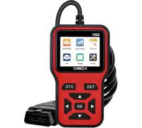 UQAHGRCHR OBD2 Diagnosegerät für Ford Kuga Mondeo Hybrid Focus Electric C-Max Hybrid, Universal Fehlercode mit Live Daten, Batterietester Funktion, I/M Bereitschaft, DTC Code Suche,Red