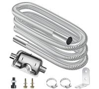 URAQT Abgasrohr Standheizung mit Verbesserter Schalldämpfer, 300 cm Abgasschlauch für Stromerzeuger Auto Edelstahl Abgasrohr Standheizung Diesel abgasrohre mit 2 x Edelstahlklammern für Diesel Heizung