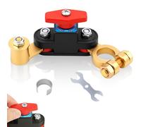 URAQT Batterie Trennschalter 12V 24V Autobatterie Einstellbar Hauptschalter | Aus Reinem Kupfer, Hohe Leitfähigkeit, Stabile Übertragung, Not-Aus-Schalter Batterie für Pkw, Lkw, Boote, Bus, Wohnmobile