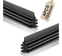 URAQT Scheibenwischer Gummi, 4 Stück 700mm Universal Schwarze Scheibenwischergummi, Ersatz Scheibenwischergummi Meterware, Leiser Streifenfreier Zerlegbar für PKW LKW Bus Vorne & Hinten