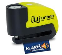 URBAN UR6 Bremsscheibenschloss mit Alarm 120dB ON/OFF mit Warnfunktion, Optionale Aktivierung, Langlebige Batterie, Wasserdicht, Motorradschloss Alarmanlage Diebstahlsicherung Roller Universal ø6mm