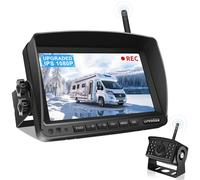 URVOLAX Rückfahrkamera Kabellos mit 7" Monitor für Wohnmobil Wohnwagen LKW | Nachtsicht, IP69K Wasserdicht, Weitwinkel, 1080P HD Videoaufzeichnung, Stabiles Signal, Rückfahrkamera Funk Nachrüsten (61X)
