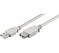 USB 2.0 Hi-Speed Verlängerungskabel A Stecker - A Buchse grau 1,80m