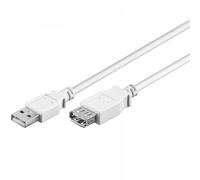 USB 2.0 Hi-Speed Verlängerungskabel A Stecker A Buchse weiß - Länge: 3,00 m