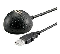 USB 2.0 Hi-Speed Verlängerungskabel mit Standfuß, schwarz, 1,50m