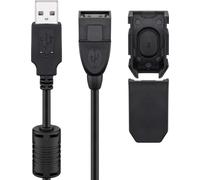 Goobay USB 2.0 Verlängerungskabel A-Stecker > A-Buchse Hi-Speed Sicherungsclip Schwarz 2 m