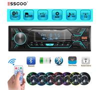 USB SD Aux CD FM Autoradio mit Bluetooth TF Freisprech 7 Farben 1DIN MP3 Player