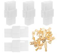 UTHCLO 5 Stück Kfz Kabelverbinder 2 polig Steckverbinder mit Kabelschutzschlauch Langlebige Auto Elektro Drahtanschlussklemmen für Fahrzeugzubehör