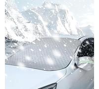 UUJYSEXW Frontscheibenabdeckung für Dacia Sandero Stepway 5 Places Duster 2000-2018 2019 2020 2021 2022 2023 2024, Auto Winter Windschutzscheibenabdeckung Faltbare Auto Zubehör,White