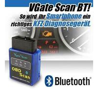 V-1 Mini OBD2 Bluetooth Adapter für PC Laptop Android usw für KFZ Diagnose ...